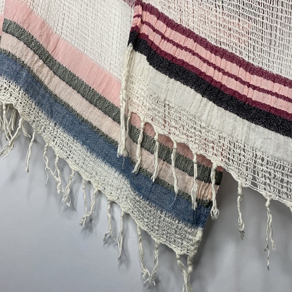 AEO Striped Fringe Poncho - Picture 5 of 7